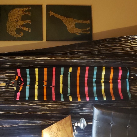 NWOT Beach Covered Up Hooded Lightweight Rainbow  Striped Summer Dress Pockets - Picture 7 of 16